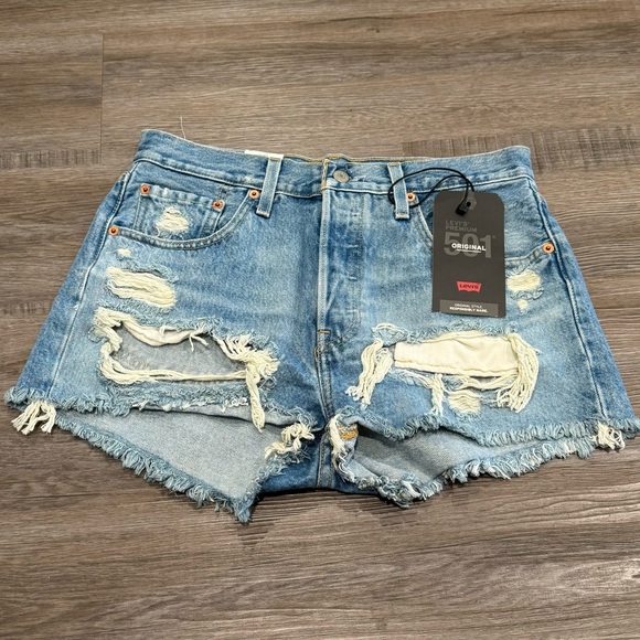 Levi's 501 High Rise Short In Fault Line Levis Jeans Levis A